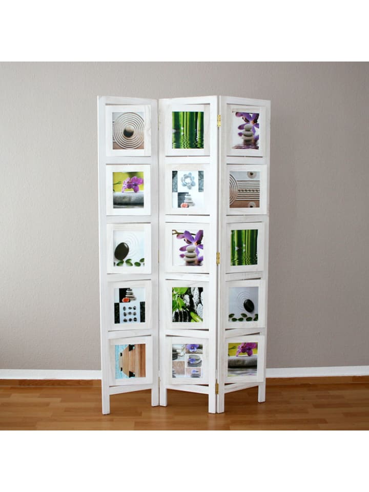 Homestyle4u 3-tlg. Paravent in Weiß 93x161 günstig kaufen onesize