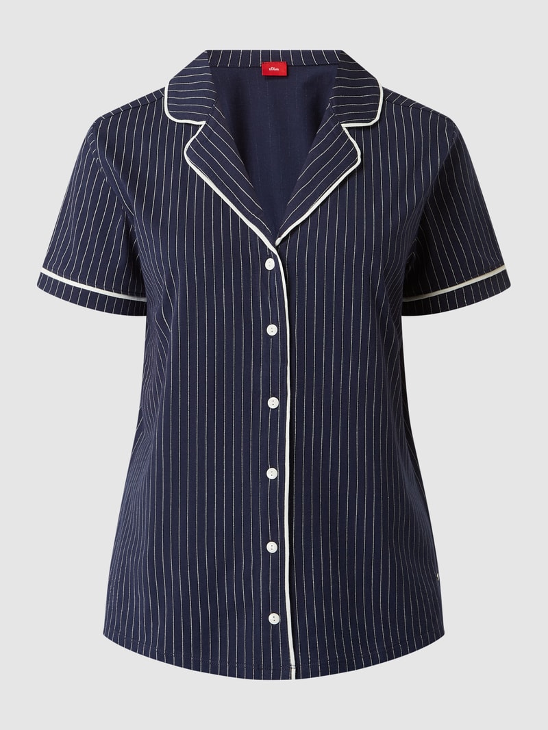 Pyjama aus Baumwolle in marineblau