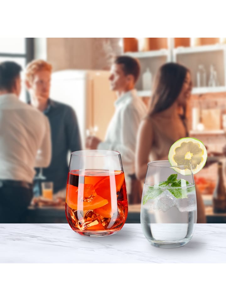 relaxdays 6 x Trinkgläser in Transparent - 400 ml günstig kaufen onesize