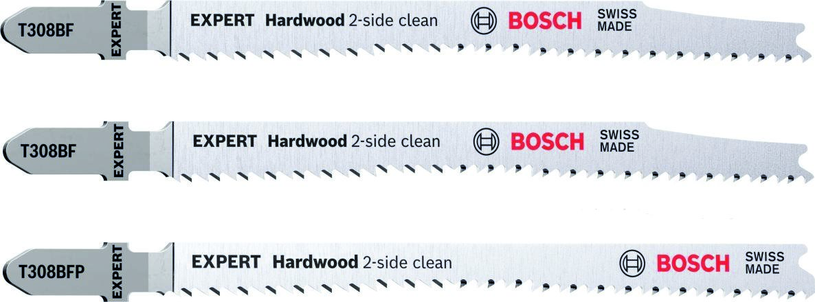 Bosch Blue Accessories 2608900549 Expert ‘Hardwood 2-side clean’ 2-delt stiksavklingesæt T308BF/BFP