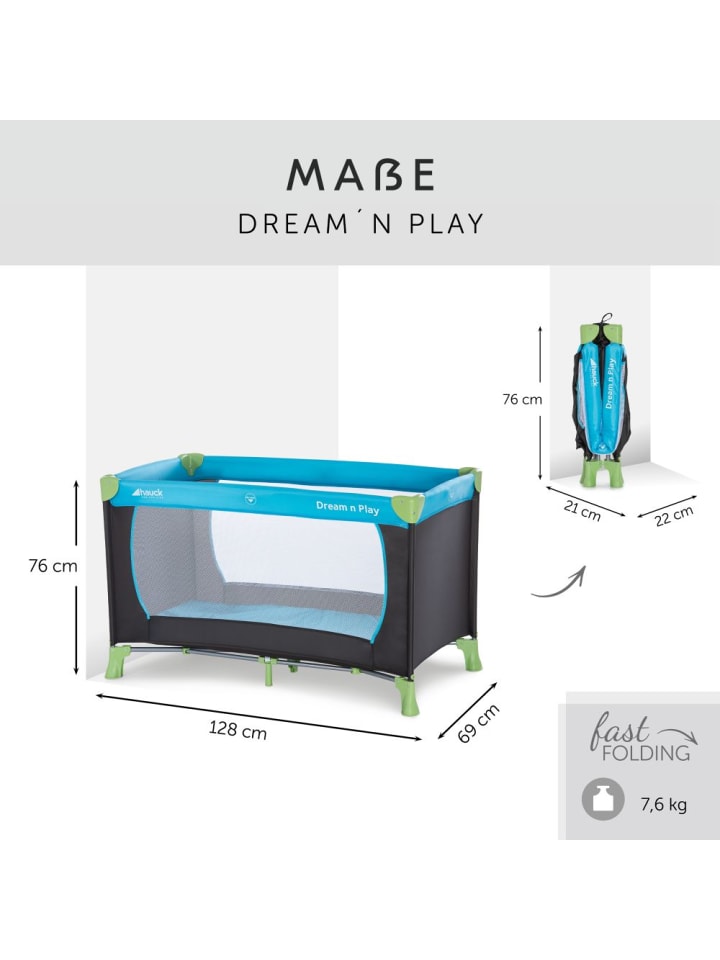 Hauck Reisebett Sparset - Dream N Play inkl. Alvi in blau günstig kaufen onesize