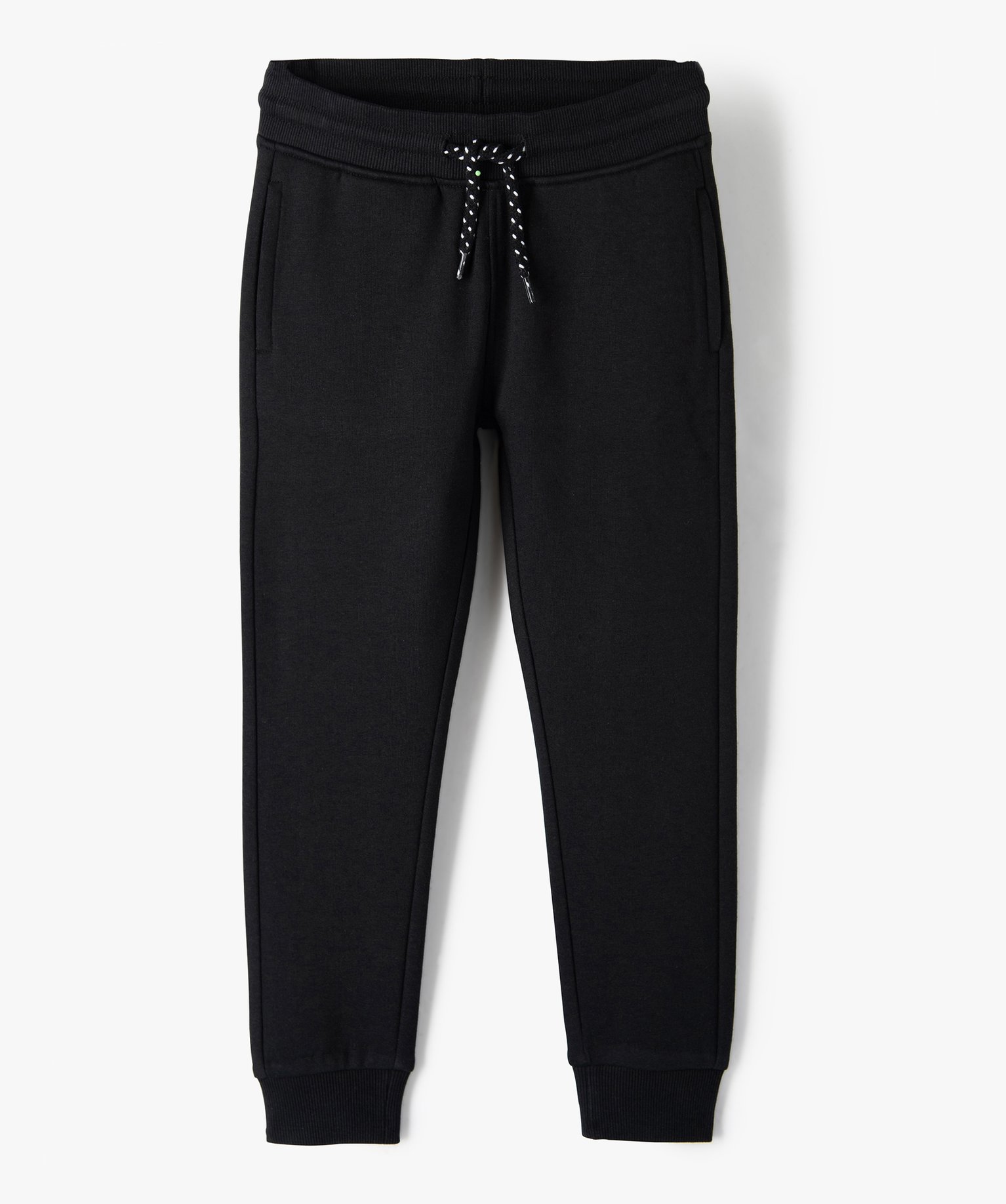 Pantalon de jogging avec intérieur molletonné Garçon noir | GEMO