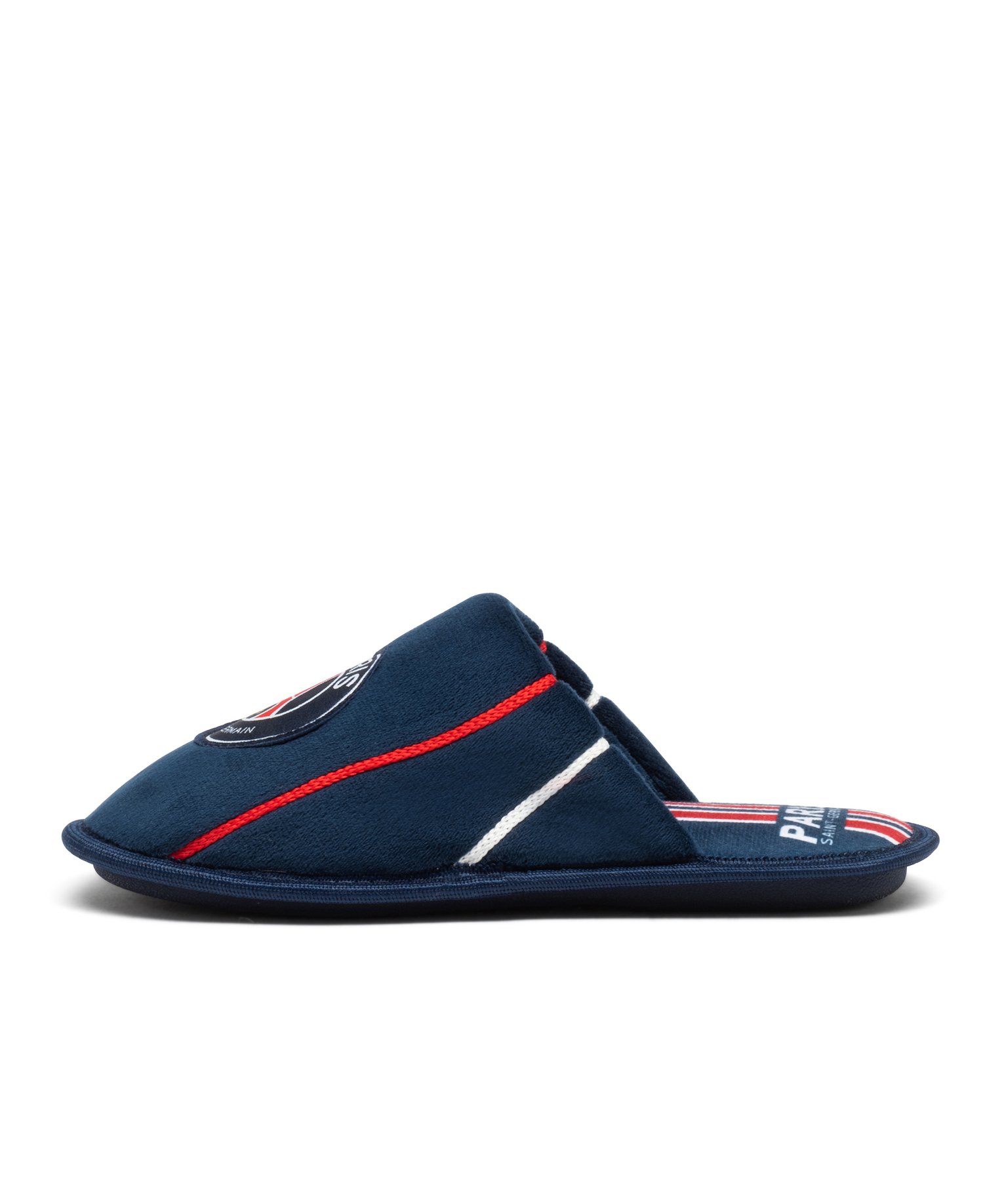 Chaussons Garçon mules plates en velours imprimés PSG bleu | GEMO