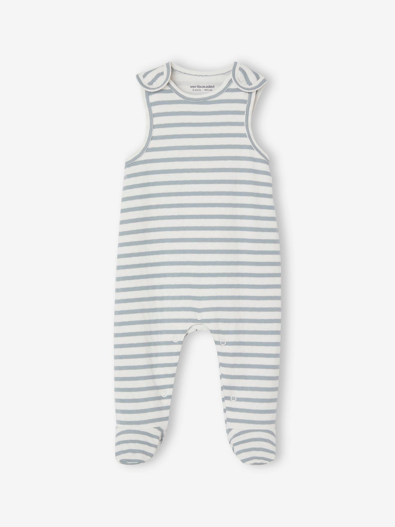 Vertbaudet 4-teiliges Baby Geschenk-Set, personalisierbar Oeko-Tex - himmelblau