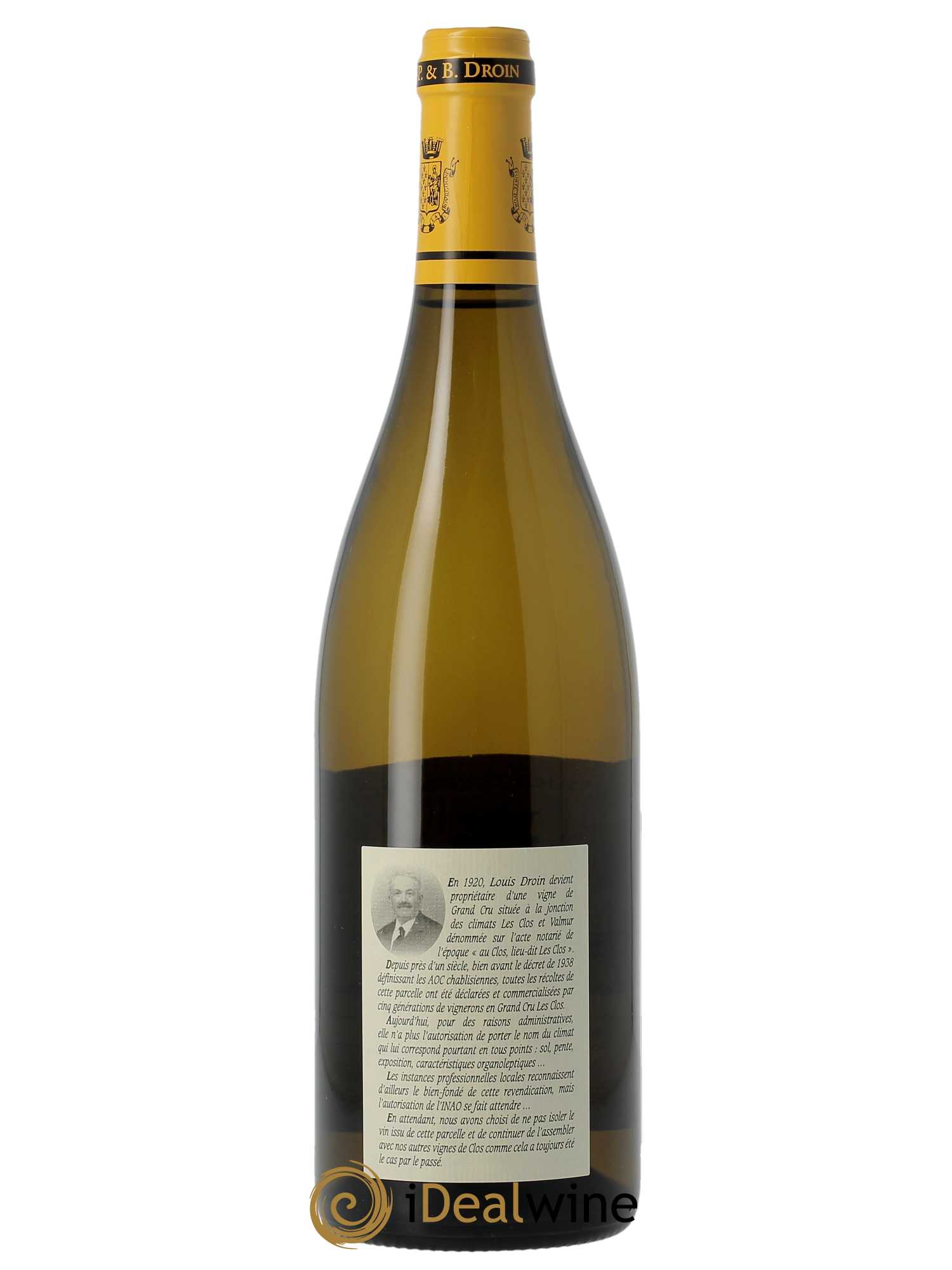 Chablis Grand Cru Hommage à Louis Jean-Paul & Benoît Droin (Domaine)  2021 - Lot de 1 Bouteille