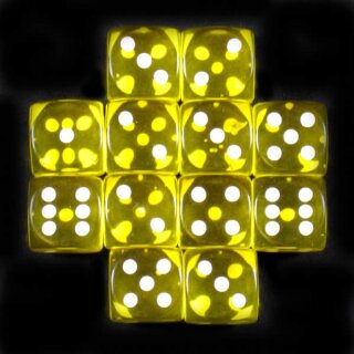 Yellow-white 12xW6 16mm (transparent)