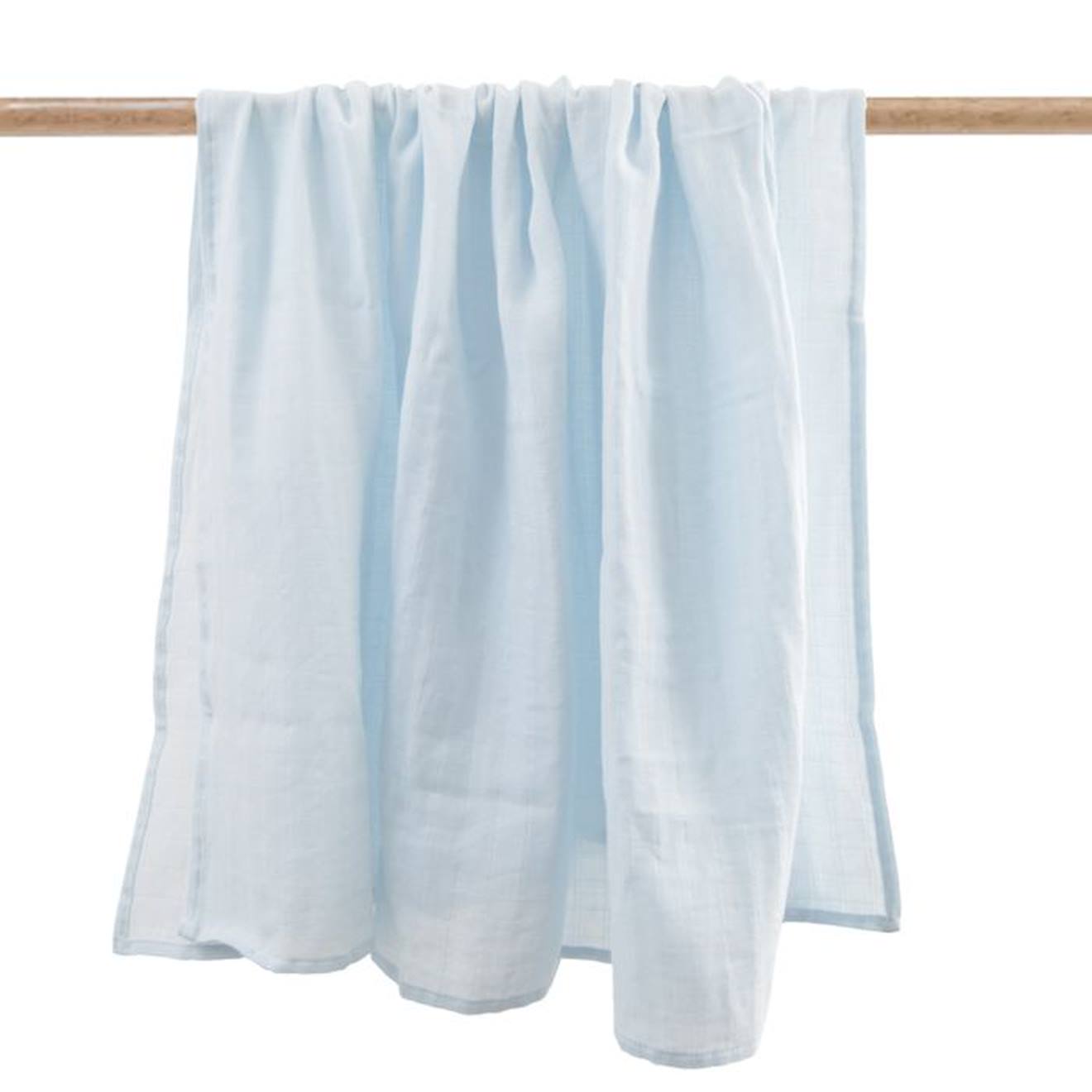 Maxi-lange en coton bio* uni Bleu Glacier bleu