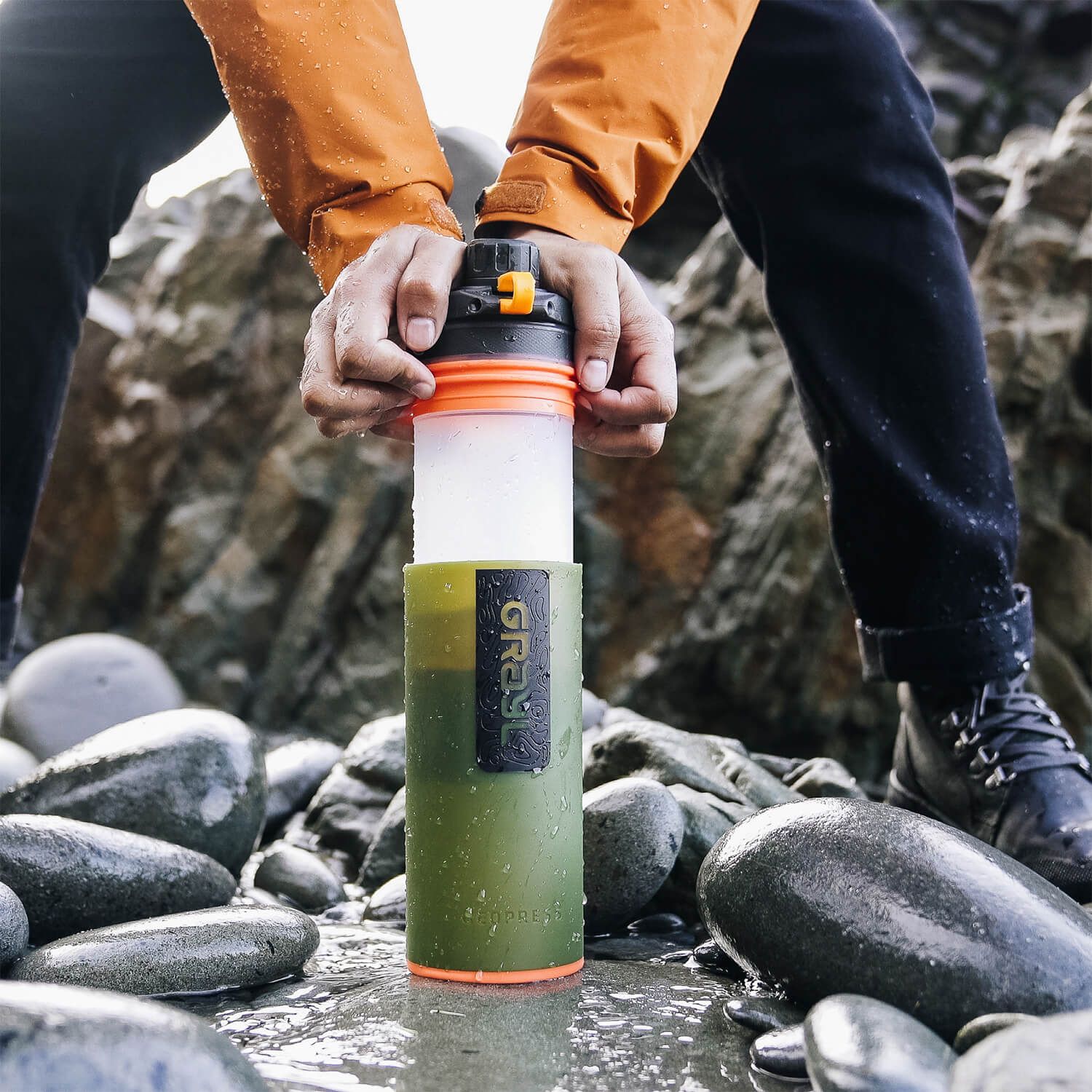 GeoPress Wasserfilter Trinkflasche