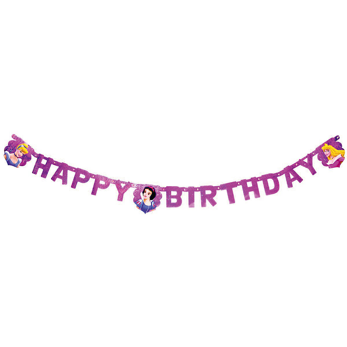 Happy Birthday Girlande   Princess Magic Prismatic, 2 m