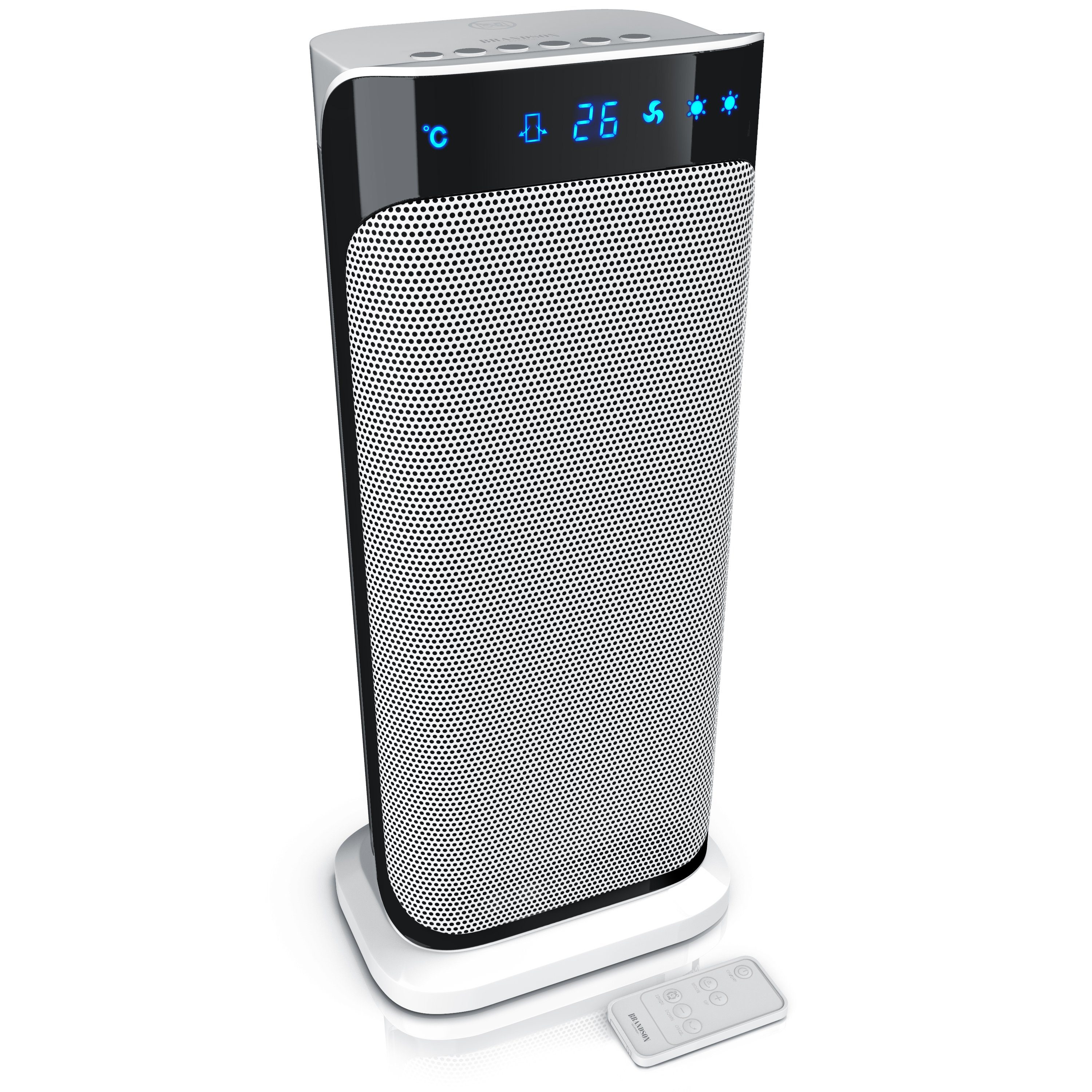 Brandson Heizlüfter, 2000 W, Fernbedienung, leise, Oszillation, Timer, Badezimmer Keramikheizlüfter