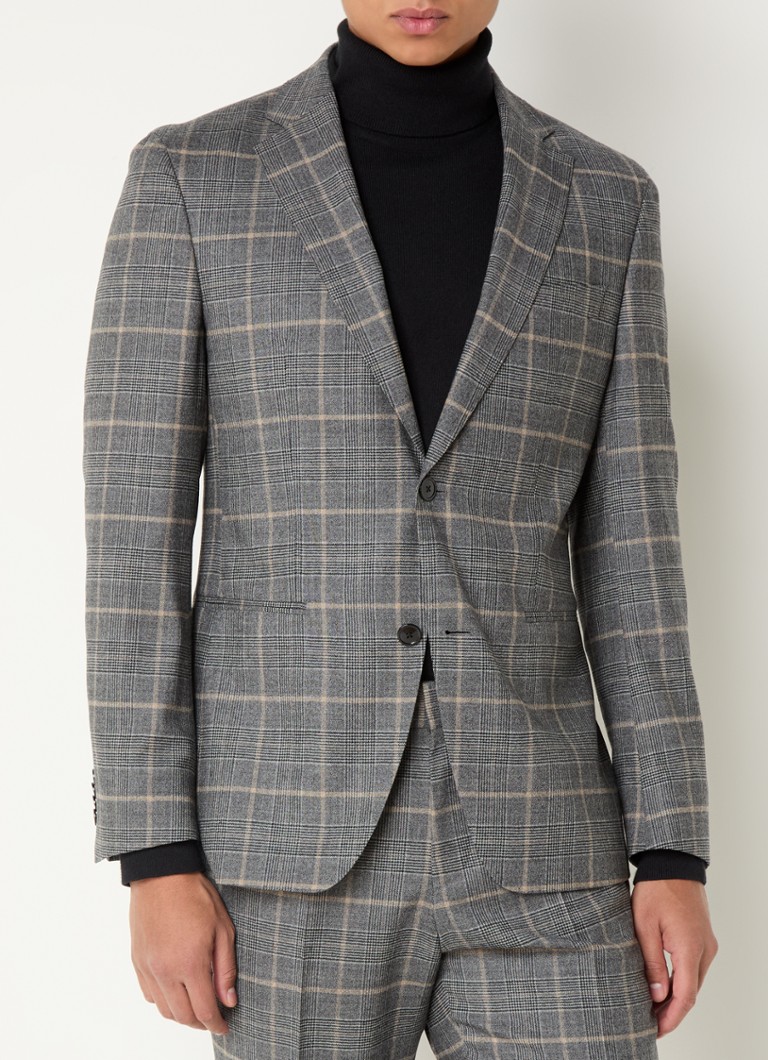 HUGO BOSS  C-Huge slim fit 2-delig pak van scheerwol met ruitdessin