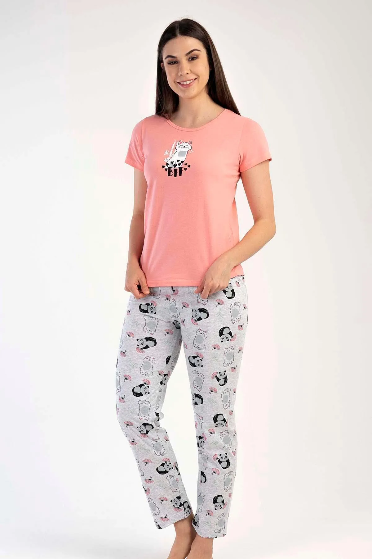 C&City  Kurzarm-Pyjama-Set Pink-441020