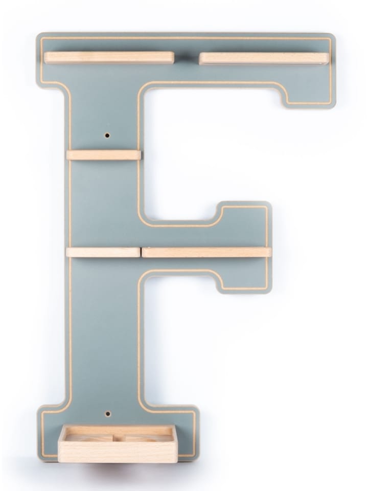 BOARTI Holz Regal Buchstabe F für Toniebox Tonies Figuren in Grau günstig kaufen onesize