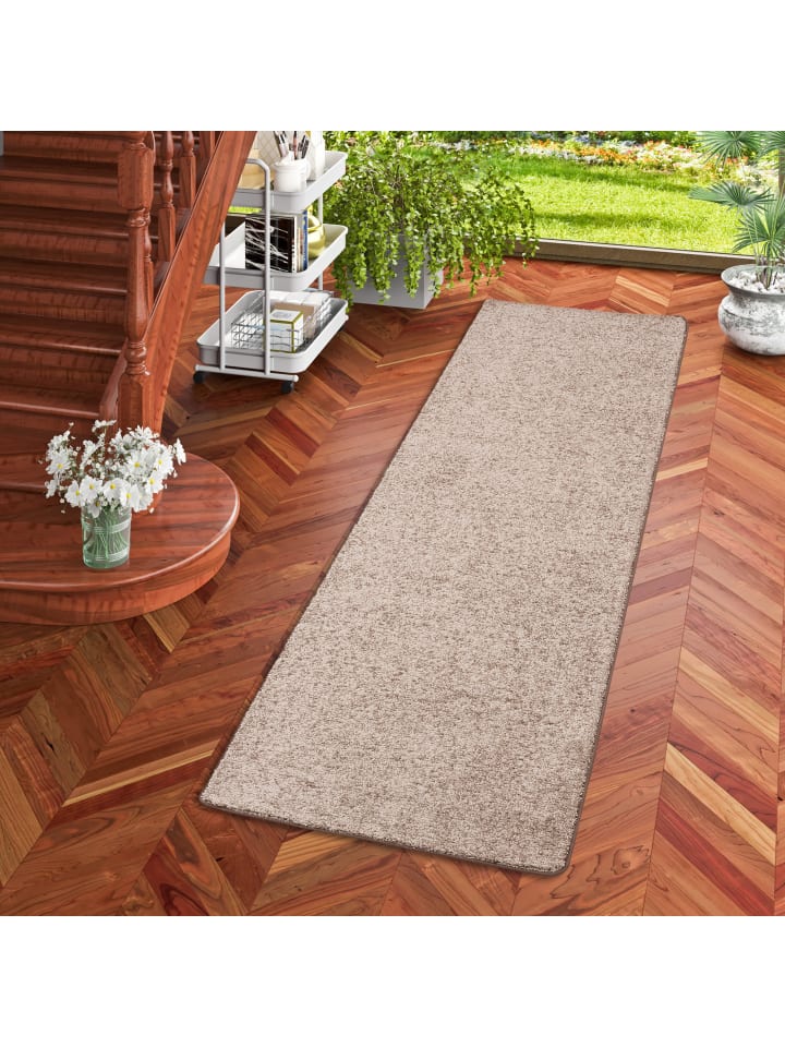 Snapstyle Hochflor Velours Teppich Läufer Mona in Taupe günstig kaufen