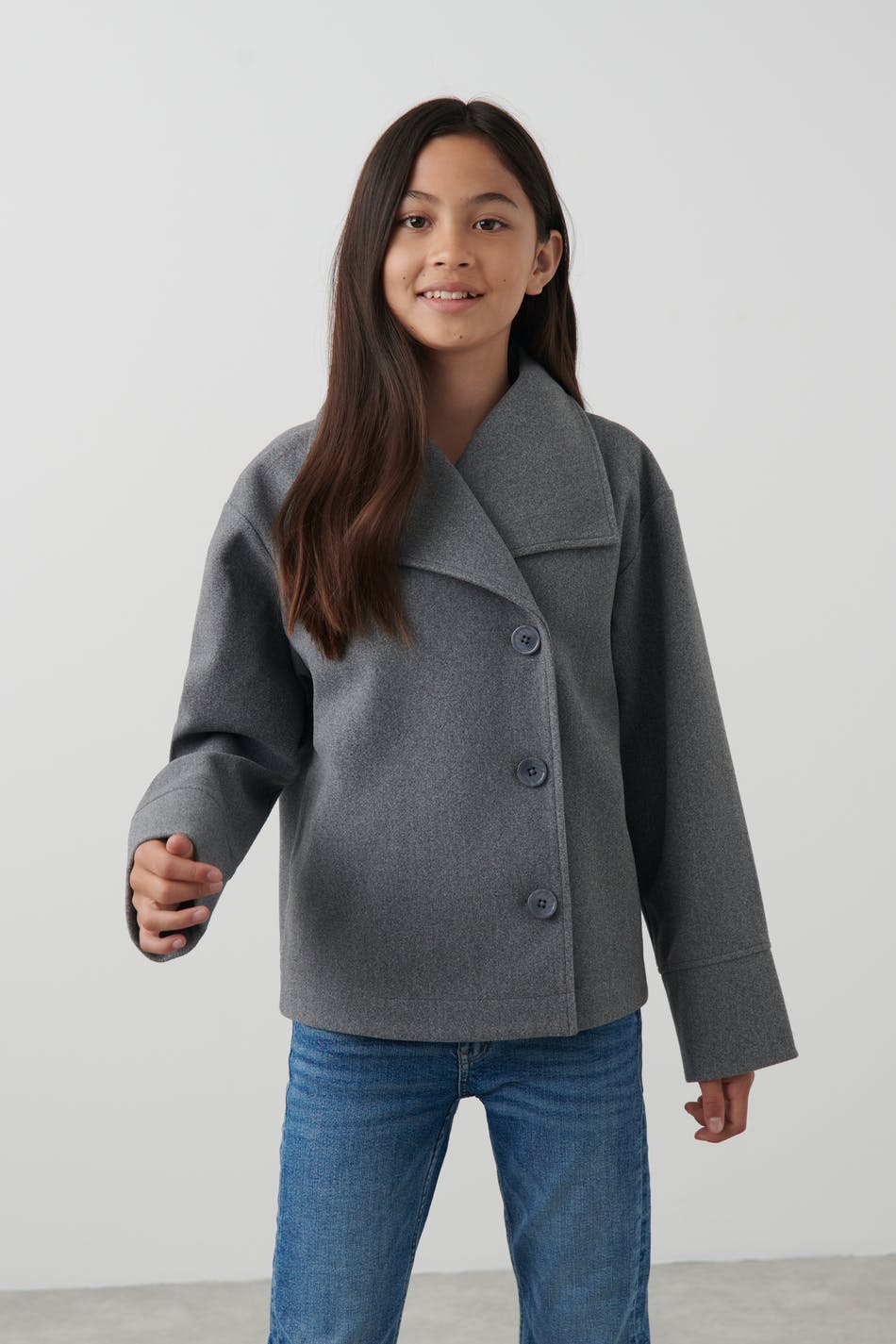 Y short felt jacket