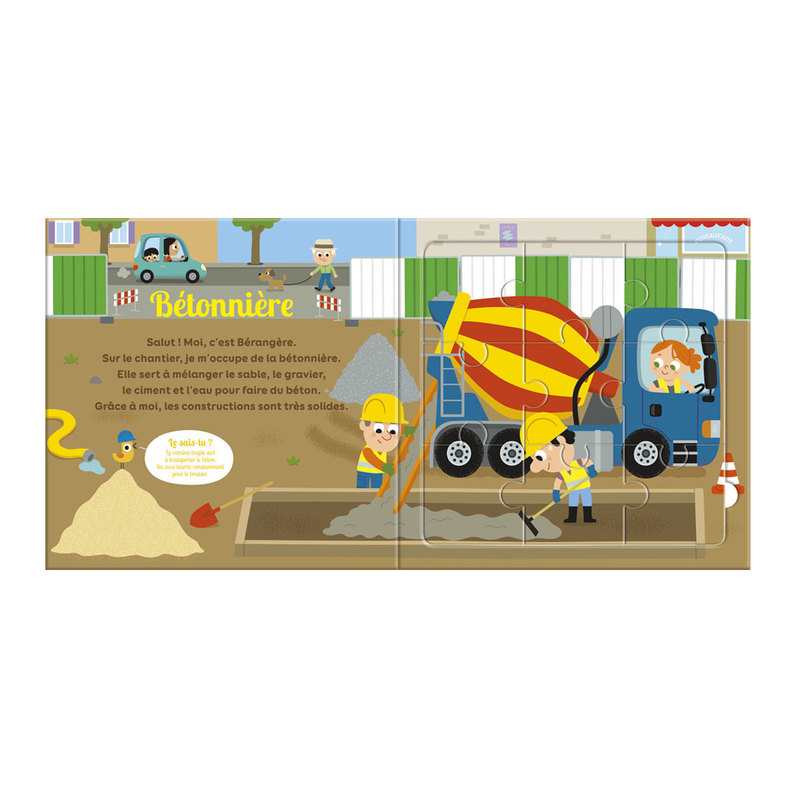 Mon livre puzzle les engins de chantier - Lito