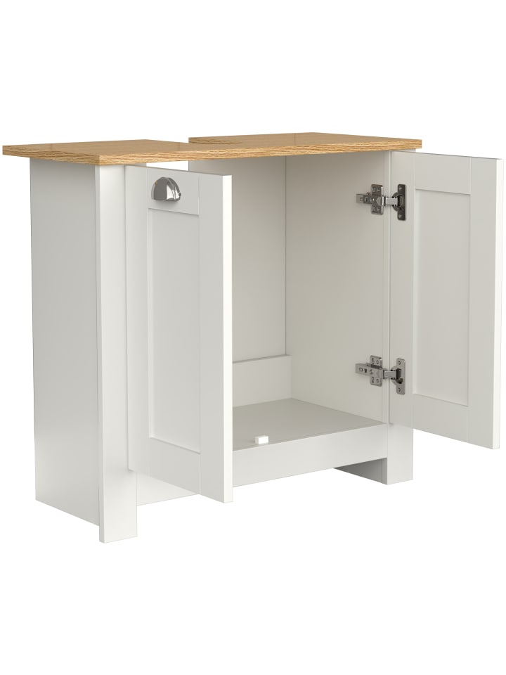 VCM  Holz Badmöbel Badunterschrank Schrank Balusa M in Weiß günstig kaufen onesize