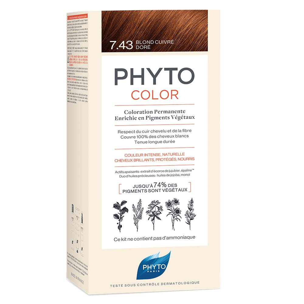 Phyto Color 7.43 Kupfer Goldblond Pack 2x50 ml