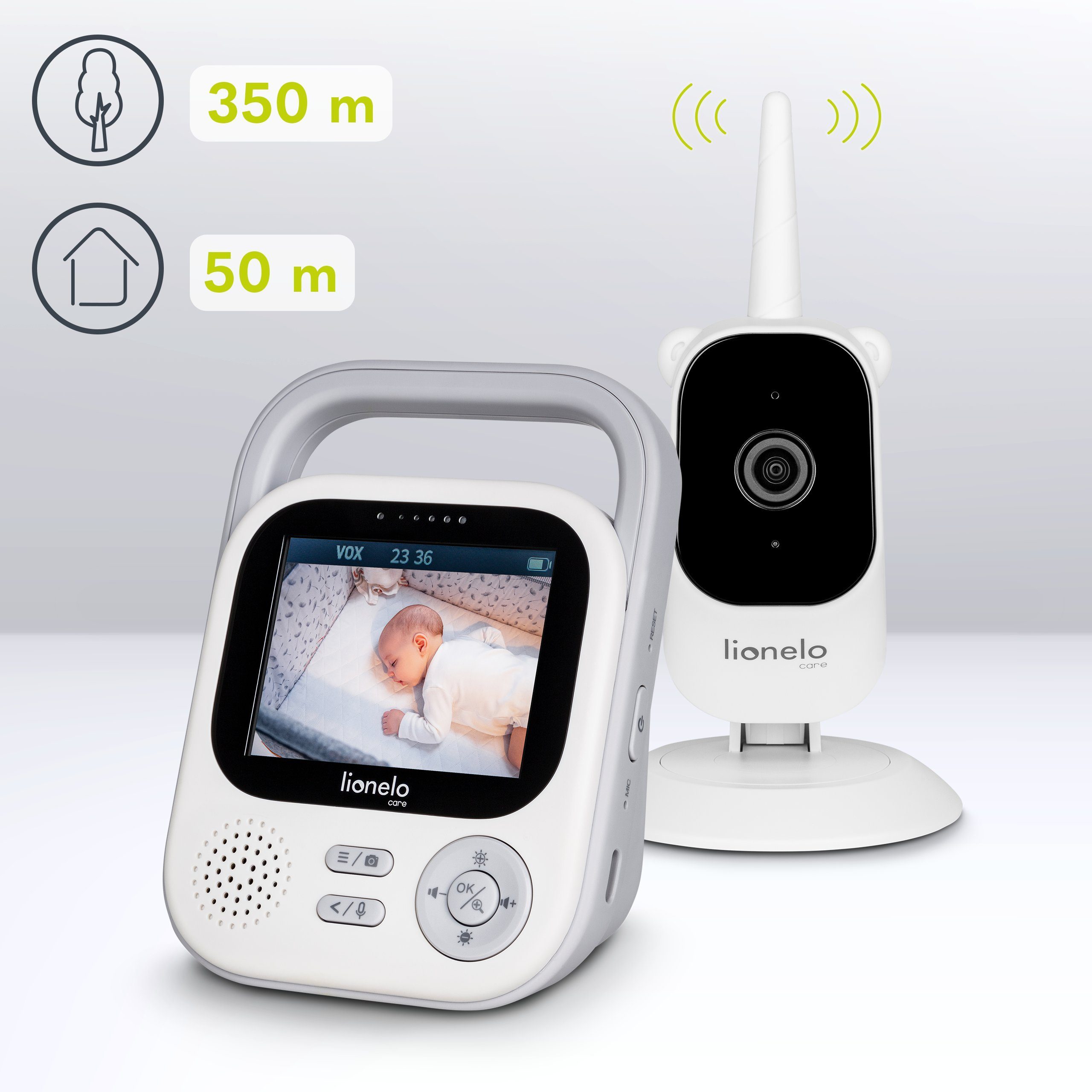lionelo Video-Babyphone BABYLINE 3.2, Set, Set, 2,8