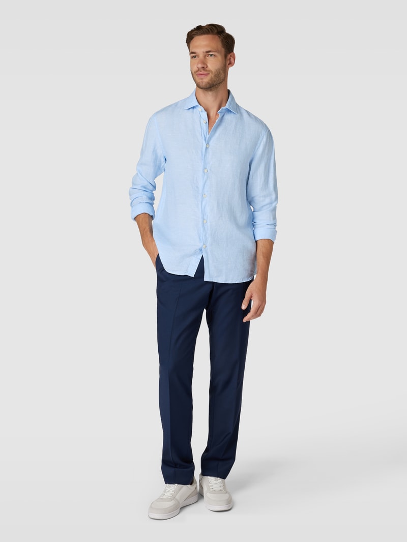 Regular Fit Freizeithemd mit Kentkragen Modell 'marc' in hellblau