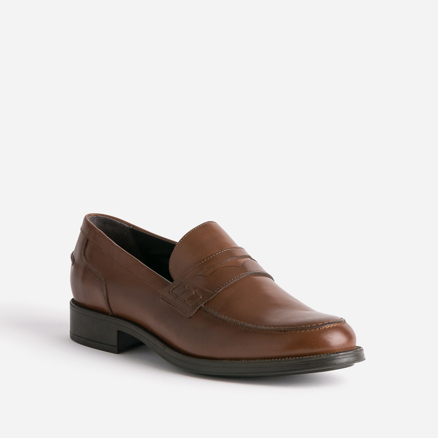 Mocassin marron foncé cuir