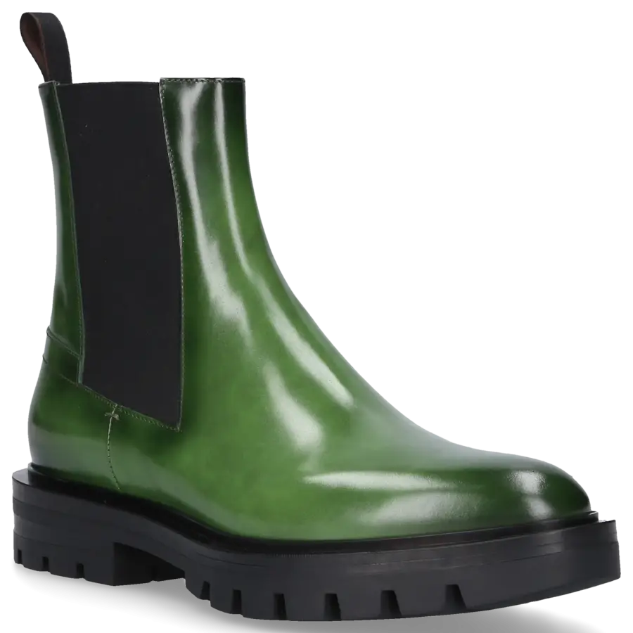 Santoni - Chelsea Boots 59648 Kalbsleder - grün