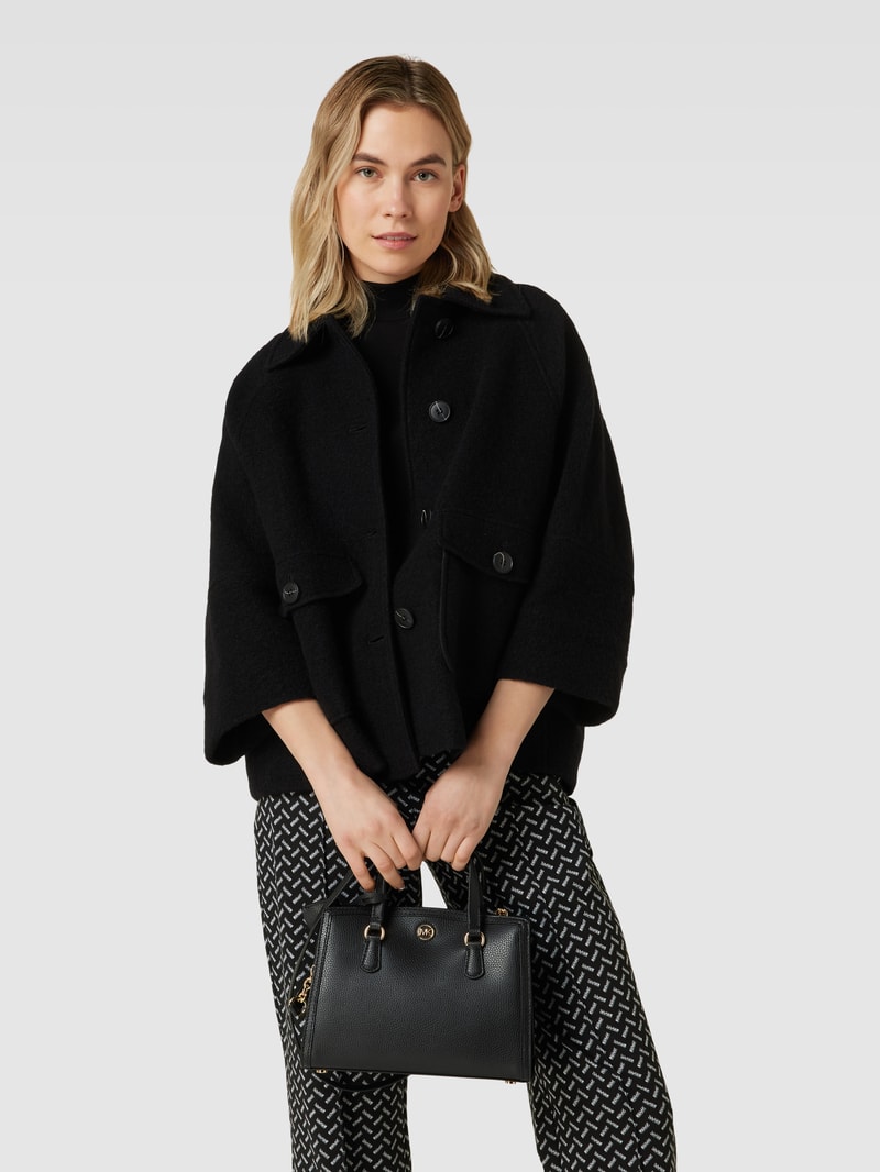 Handtasche aus Rindsleder Modell 'CHANTAL' in black