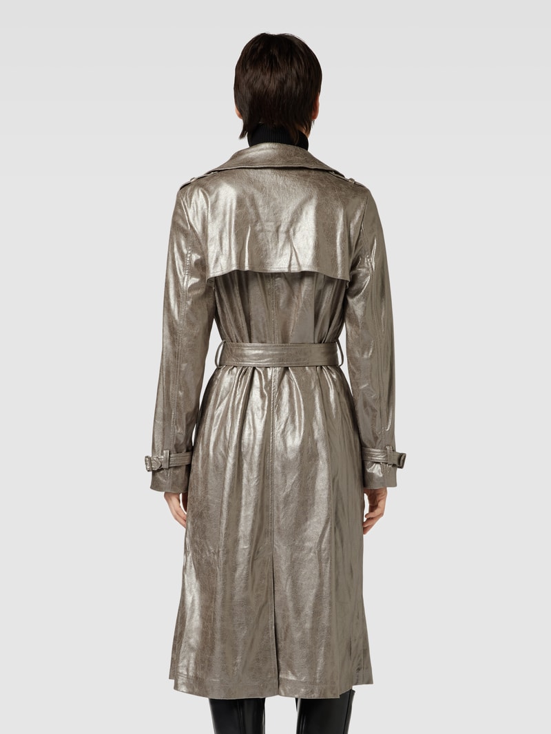 Trenchcoat mit Taillengürtel Modell 'ADELE' in silber