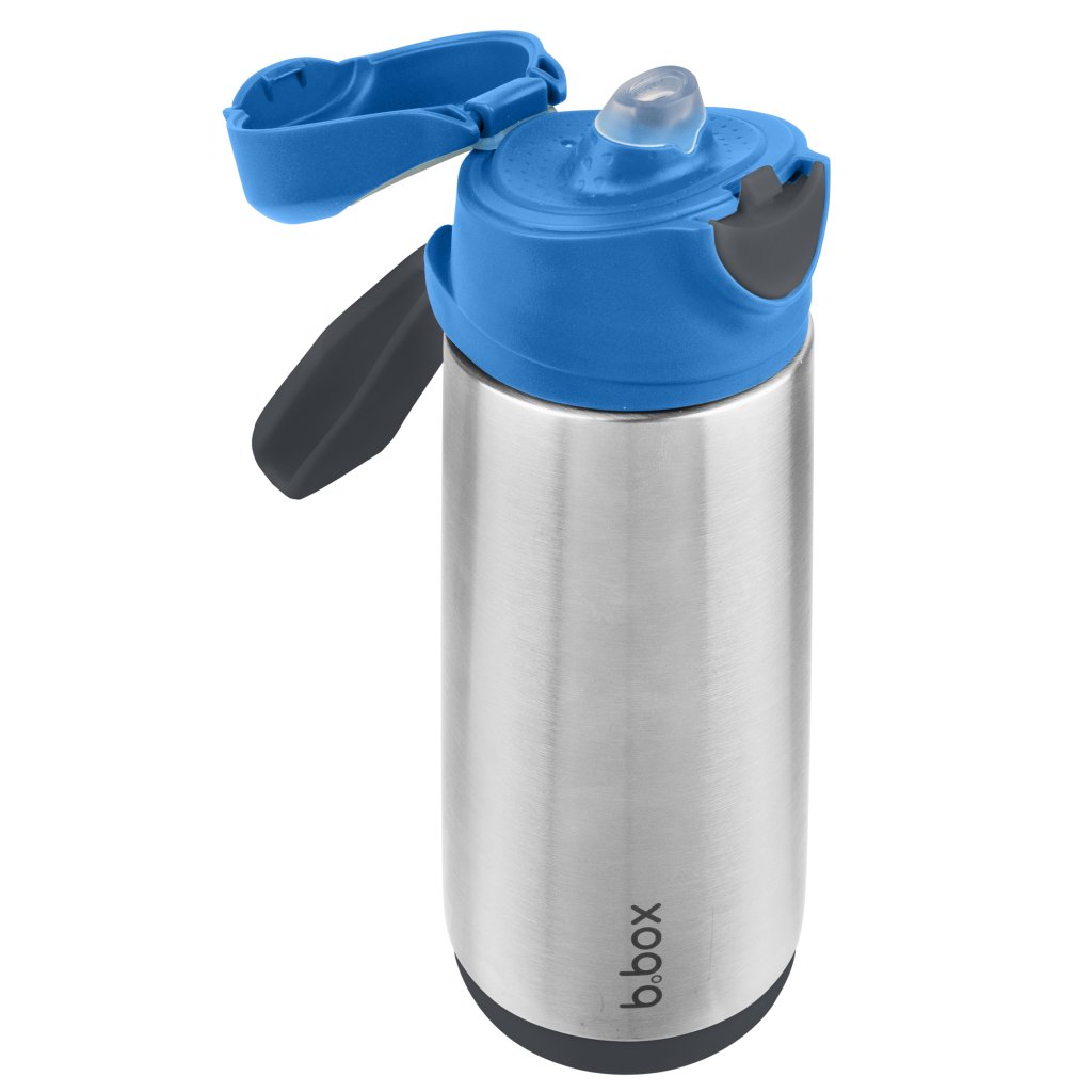 b.box Stahlthermosflasche 500 ml - blau/grau