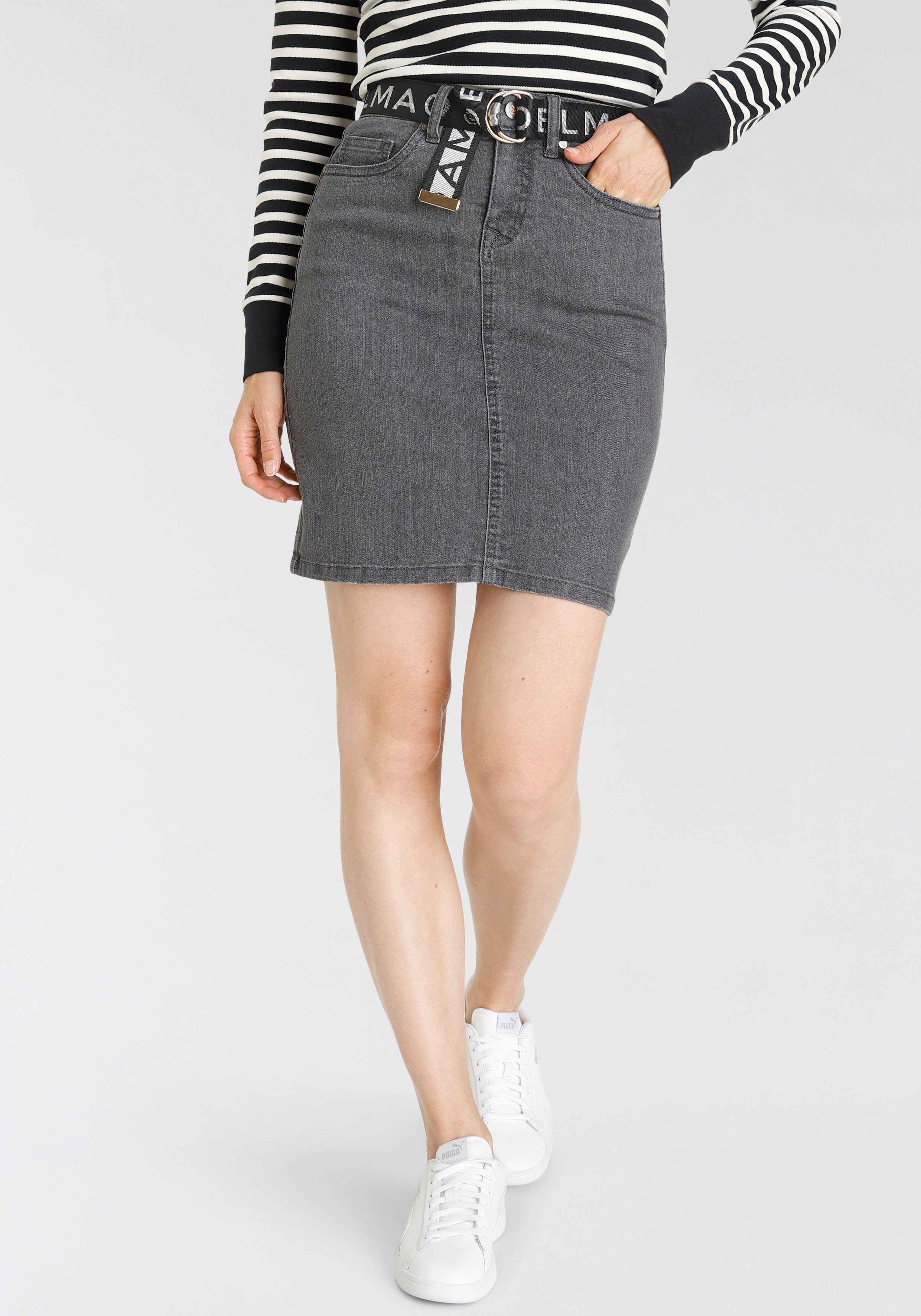 DELMAO Jeansrock (Packung, 2-tlg., mit Gürtel) mit passendem Gürtel - NEUE MARKE!