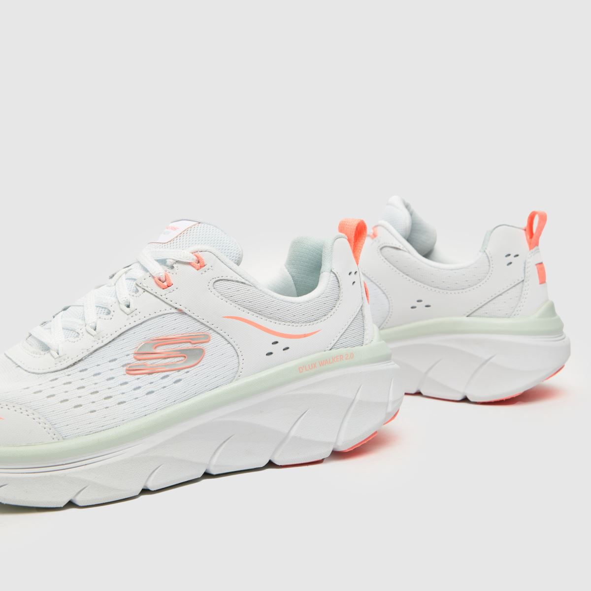 SKECHERS – Dlux Walker 2.0 – Vita, flerfärgade sneakers