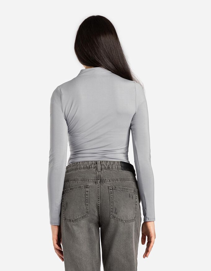 Langarmshirt - Mockneck