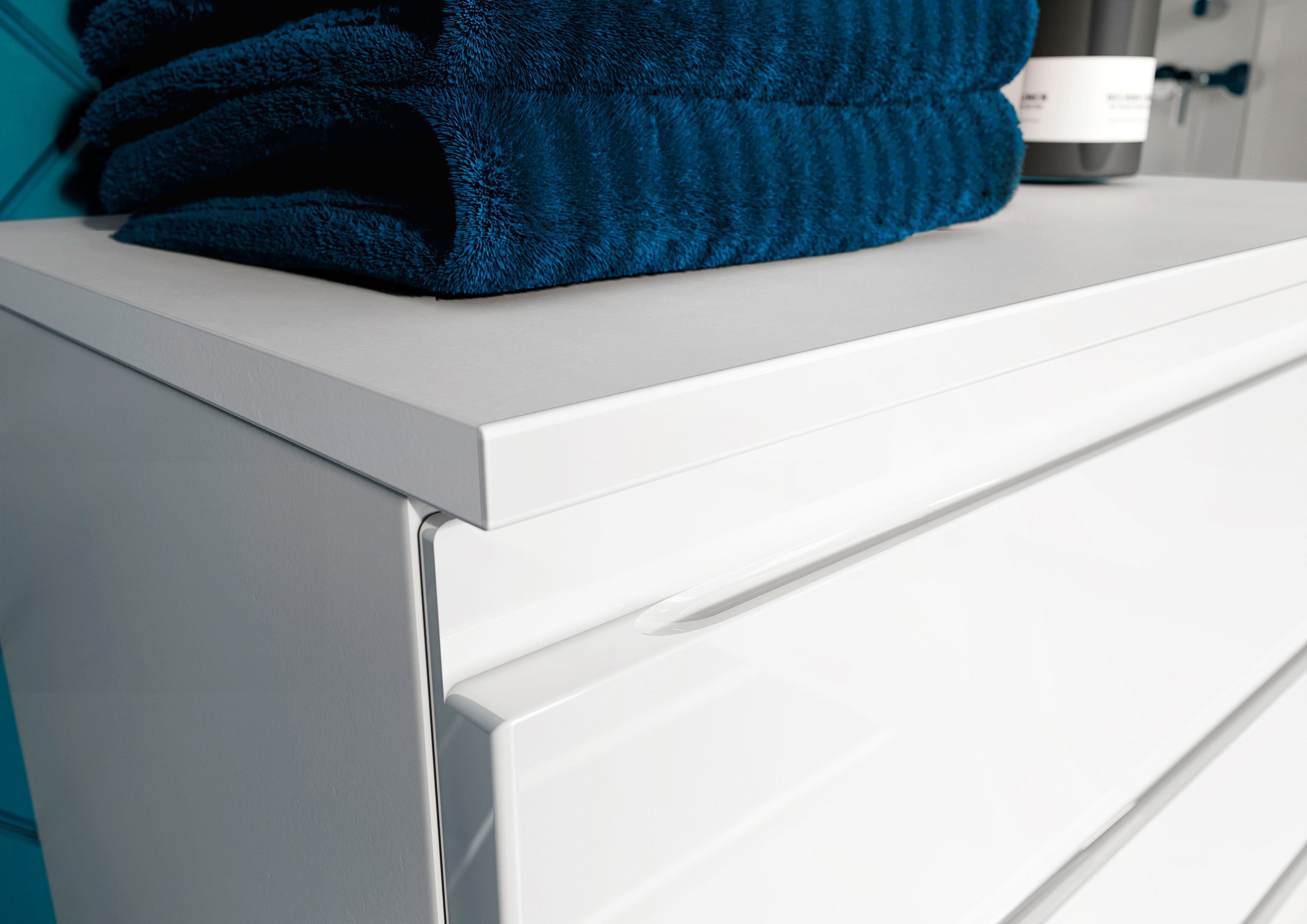 GERMANIA Badkommode Scantic, Breite 60 cm, Badezimmerschrank, 2 Türen, 2 Schubkästen, Türdämpfer