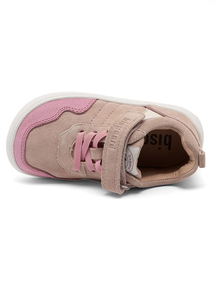 bisgaard Leder-Sneakers in Beige/ Rosa günstig kaufen