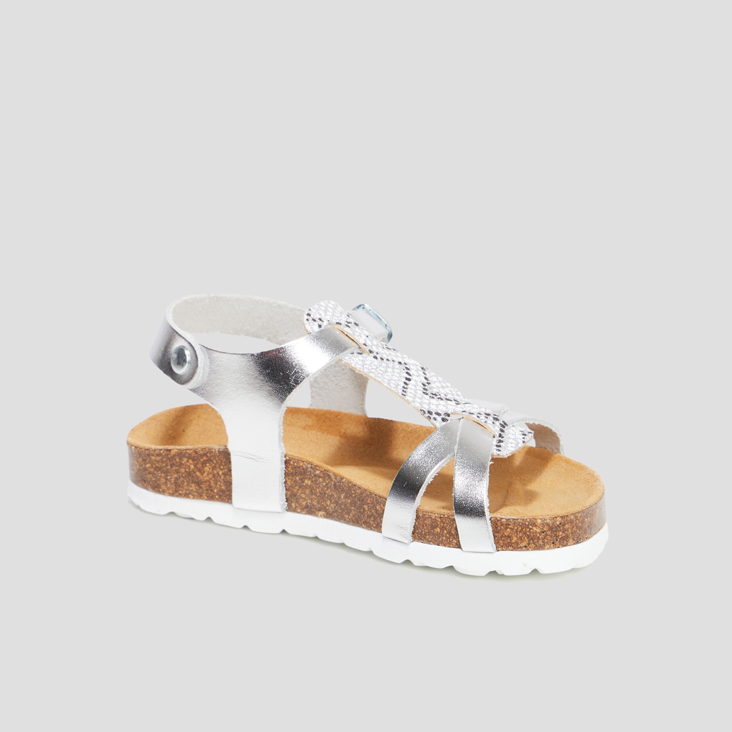 Sandales en cuir ecru fille | La Halle