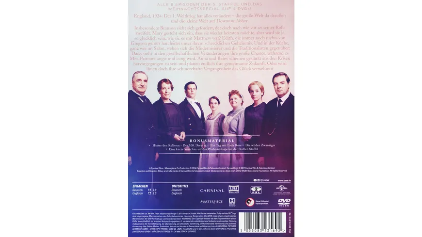 Downton Abbey - Staffel 5  [4 DVDs]