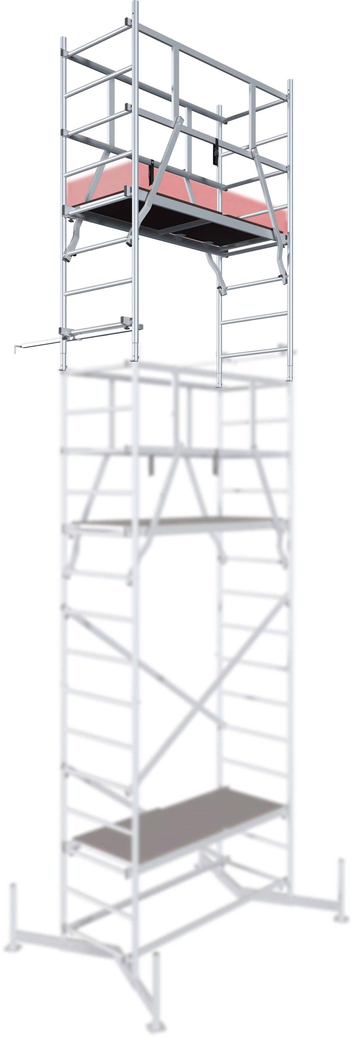 KRAUSE Arbeitsgerüst ClimTec System 2. Aufstockung, nur in Verbindung mit ClimTec System Grundgerüst + 1. Aufstockung