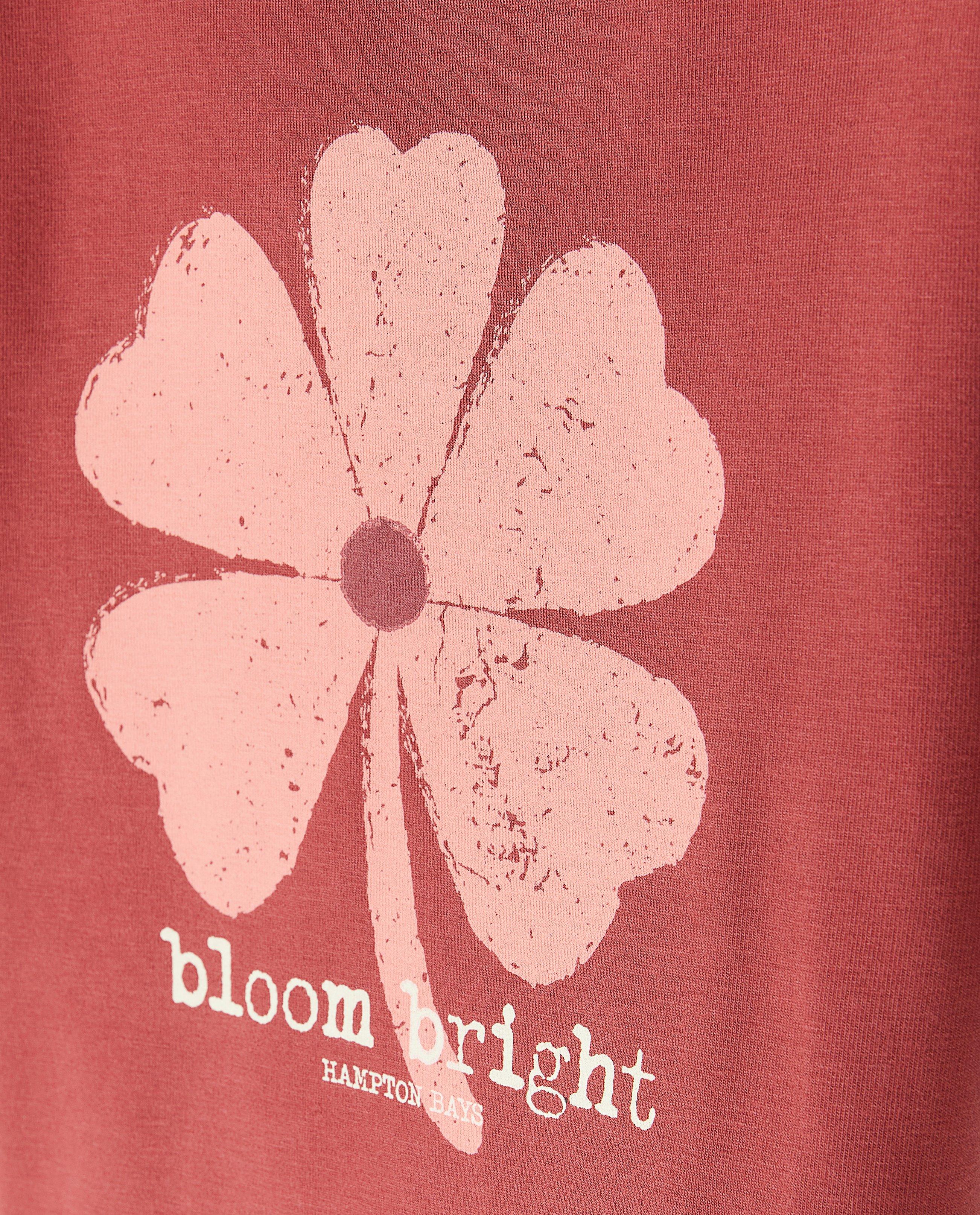 Tricou Hampton Bays cu imprimeu floral roșu închis