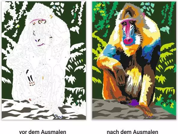 Malen nach Zahlen: Wilde Tiere