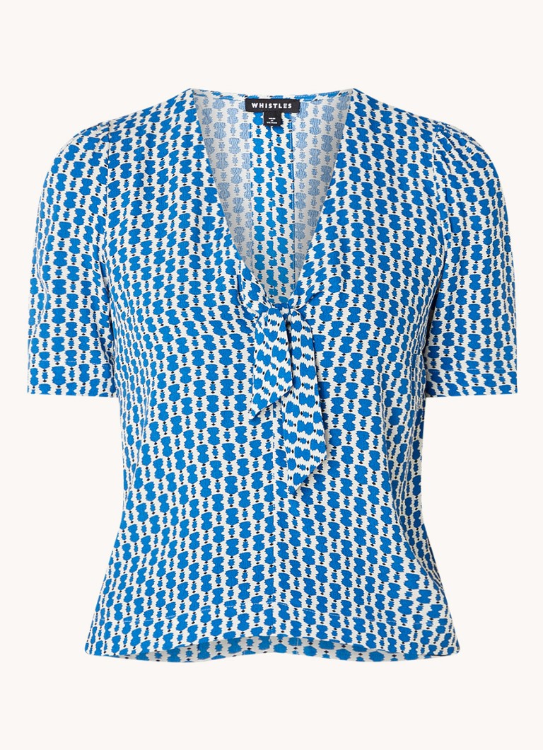 Whistles  Vertical Stack tuniek met print en gestrikt detail