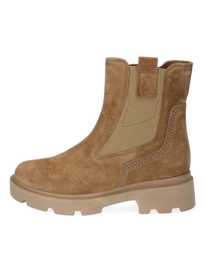 Gabor Leder-Chelsea-Boots in Hellbraun günstig kaufen