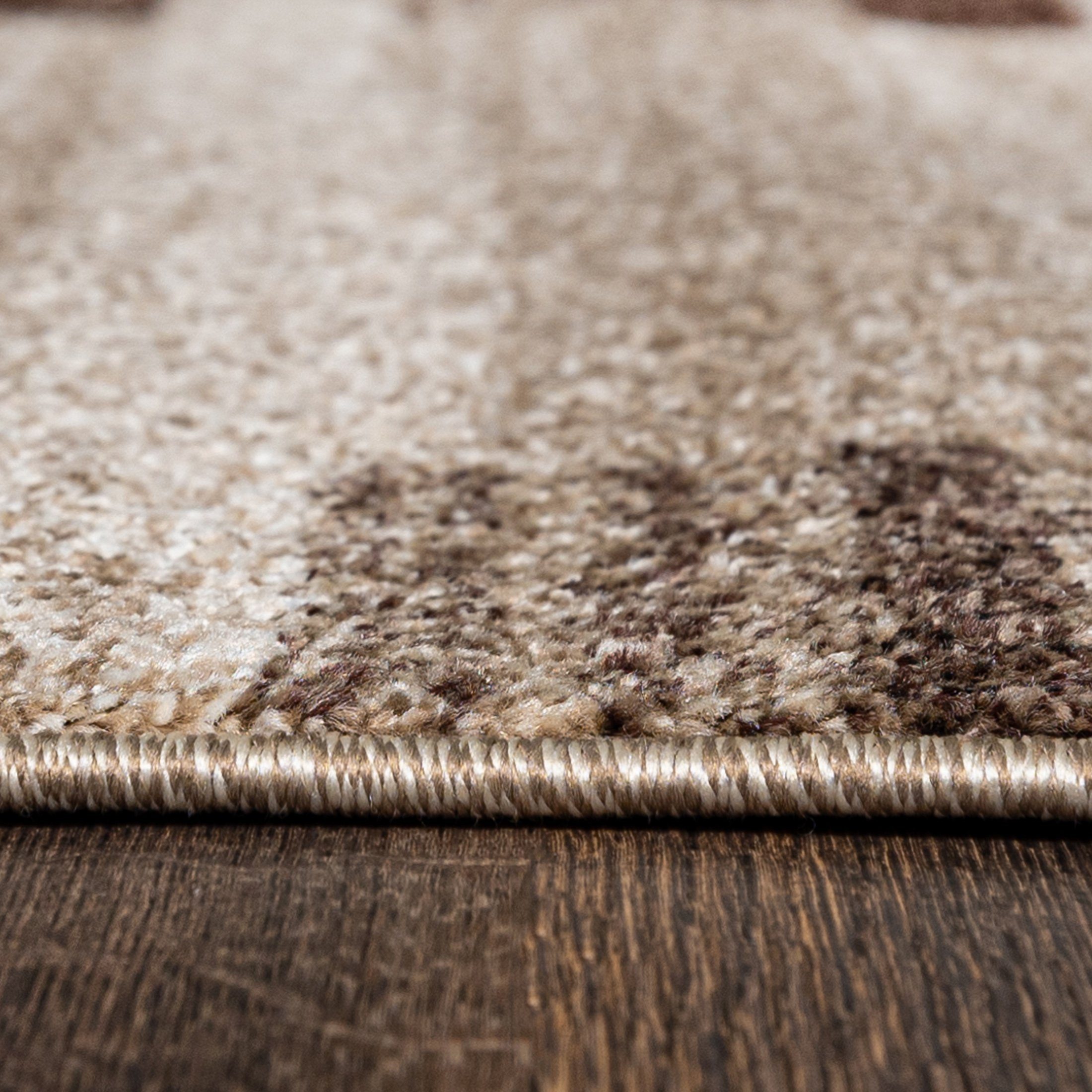 Läufer Läufer Flurläufer Modern für Vorzimmer, Küche - Beige, Mazovia, 90 x 100 cm, Kurzflor, Meterware, Höhe 10 mm, Kurzflor - niedrige Florhöhe