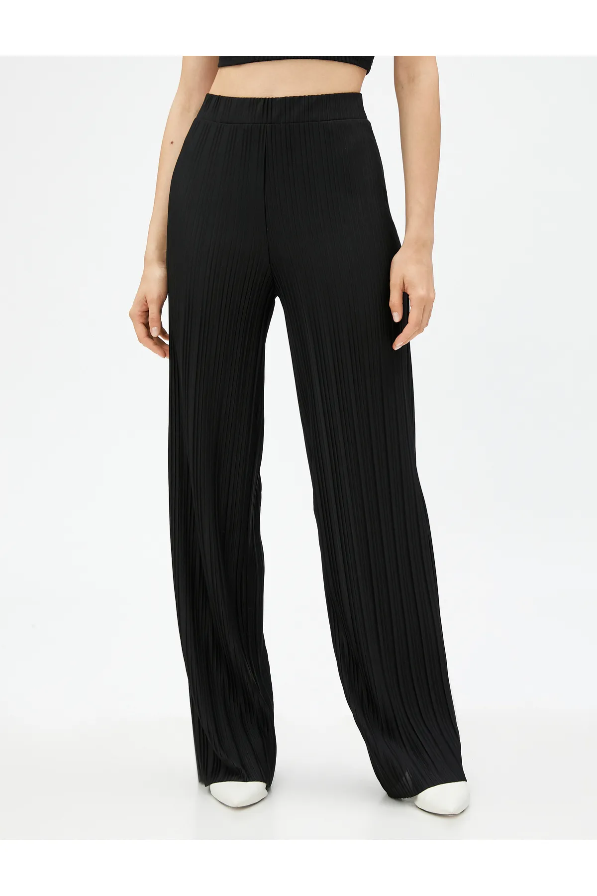 Koton  Faltenhose mit hoher Taille und elastischem Bund