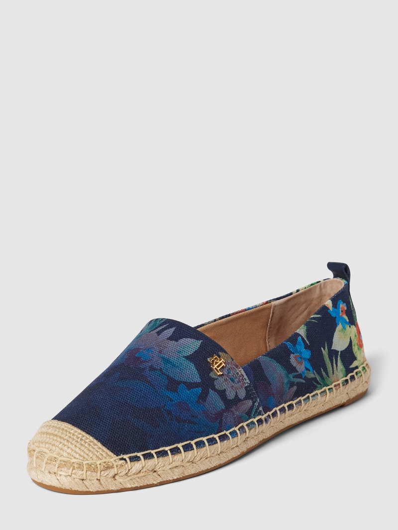 Espadrilles mit floralem Allover-Print Modell 'CAMERYN' in dunkelblau