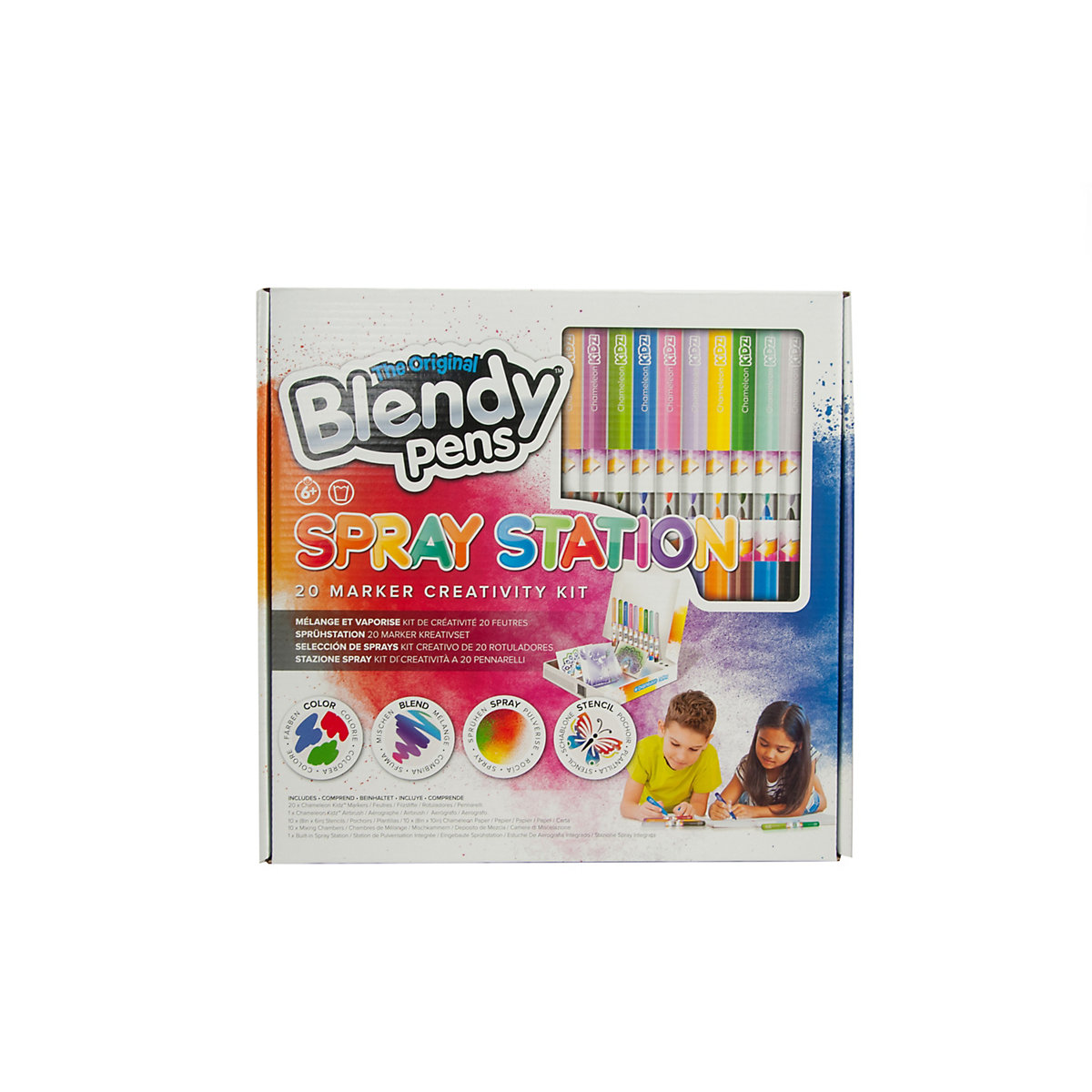 Blendy Pens Spray Station Creativity Kit, Sprühstifte mit Airbrush