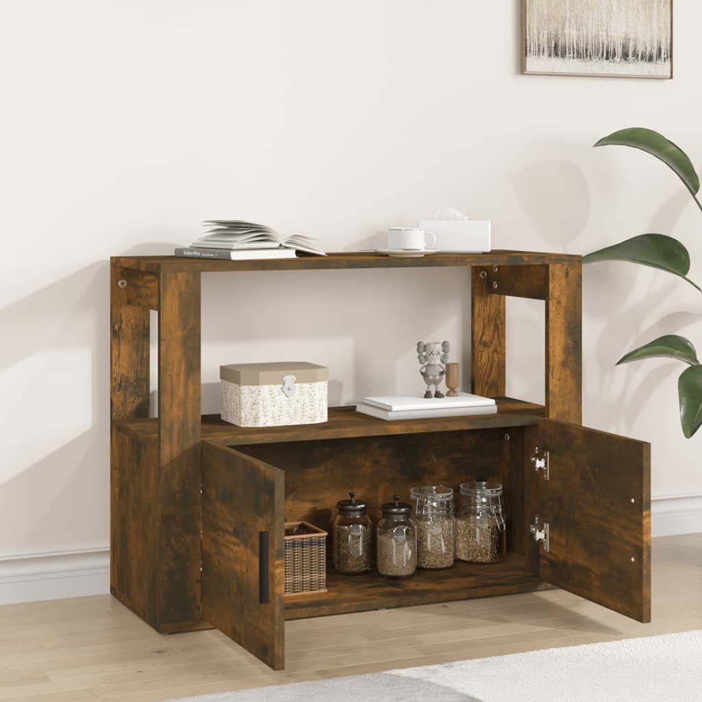 vidaXL Sideboard Sideboard Räuchereiche 80x30x60 cm Holzwerkstoff (1 St)