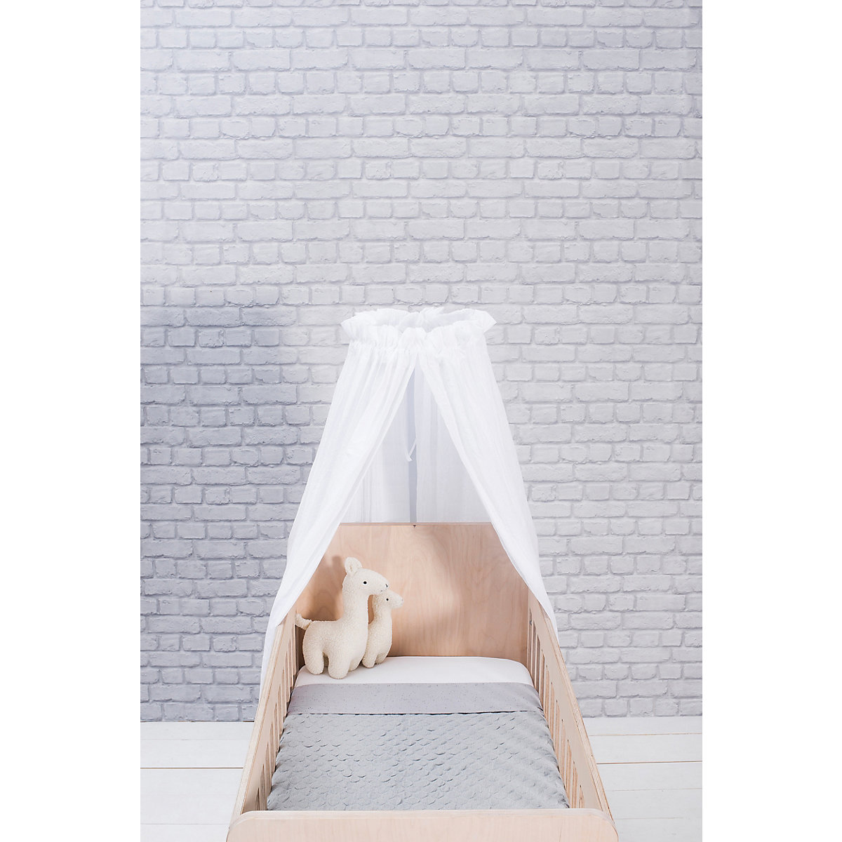 Baldachin Betthimmel Vintage 155 cm weiss