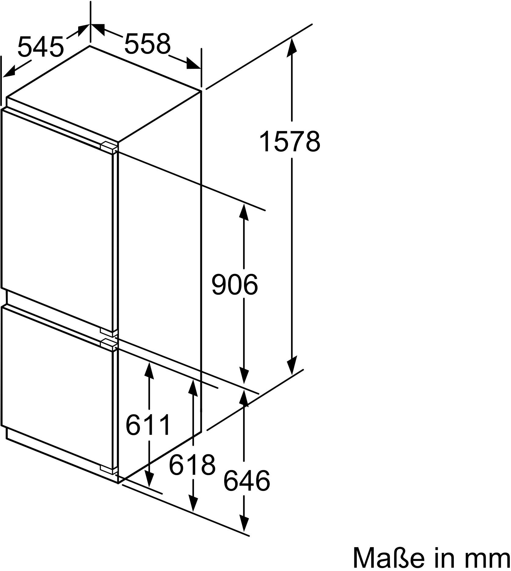 SIEMENS Einbaukühlgefrierkombination iQ500 KI77SADE0, 157,8 cm hoch, 55,8 cm breit
