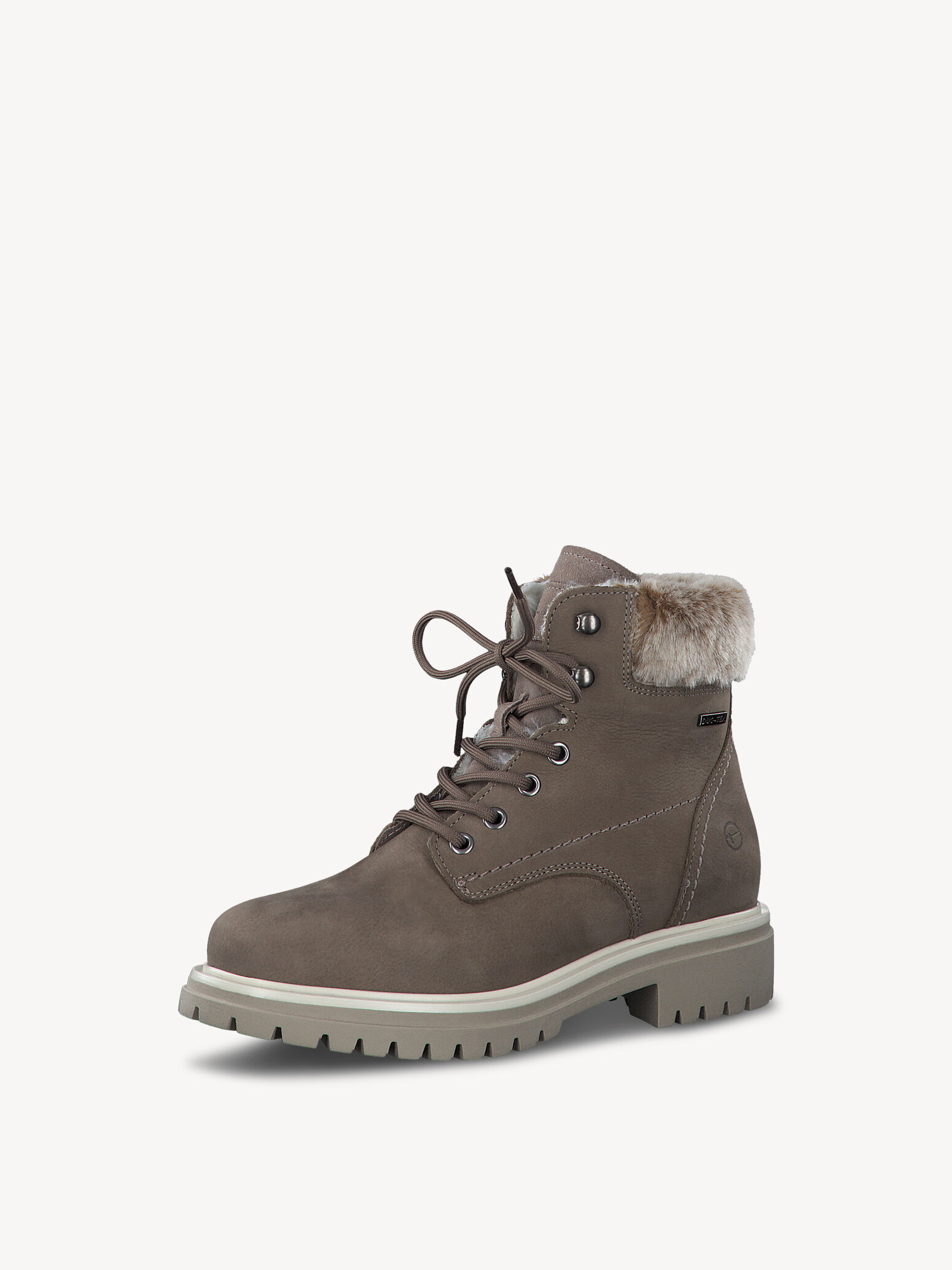 Bottine en cuir - beige doublure chaude