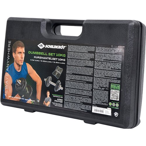 KURZ-HANTELSET 10KG IM ABS-KUNSTSTOFFKOFFER